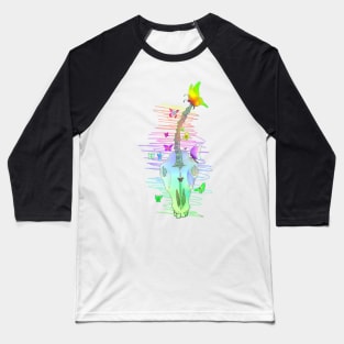 Rainbow Unicorn Skull Baseball T-Shirt